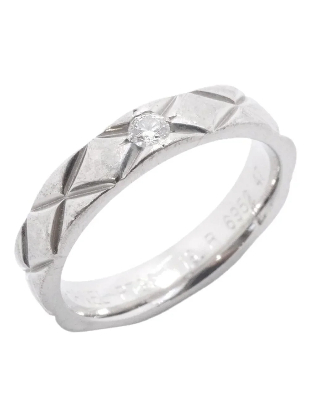Chanel Ring Quilted Platinum Diamond